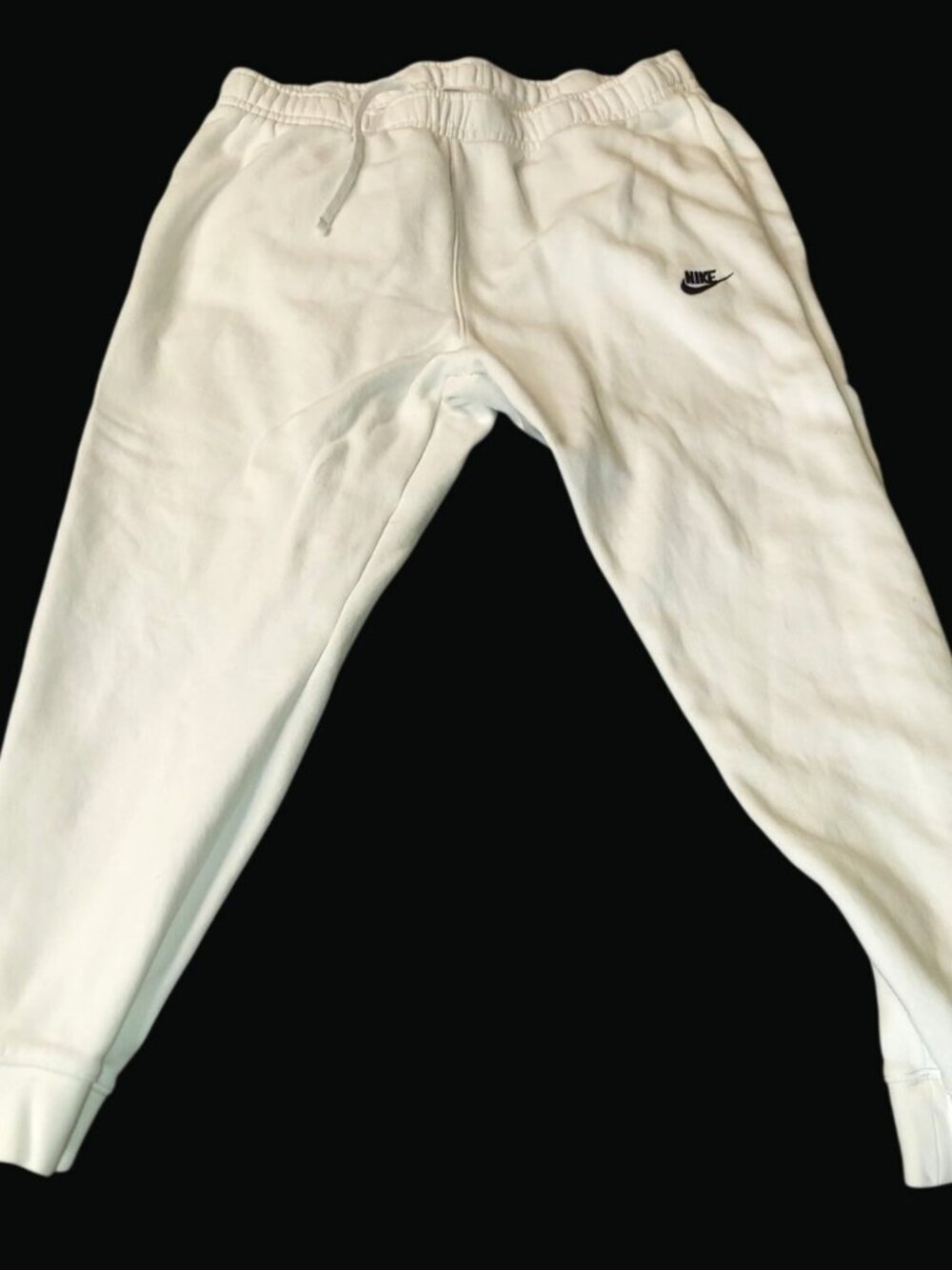 Nike Mens White Sweatpants XXL Embroidered Logo 1151